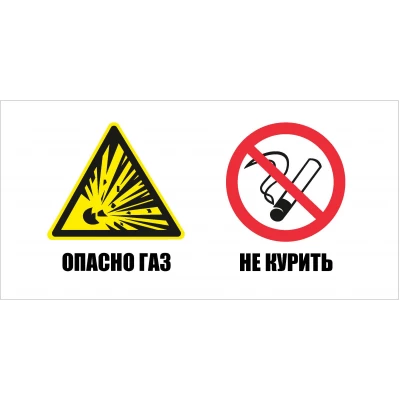 Знак Опасно газ - не курить