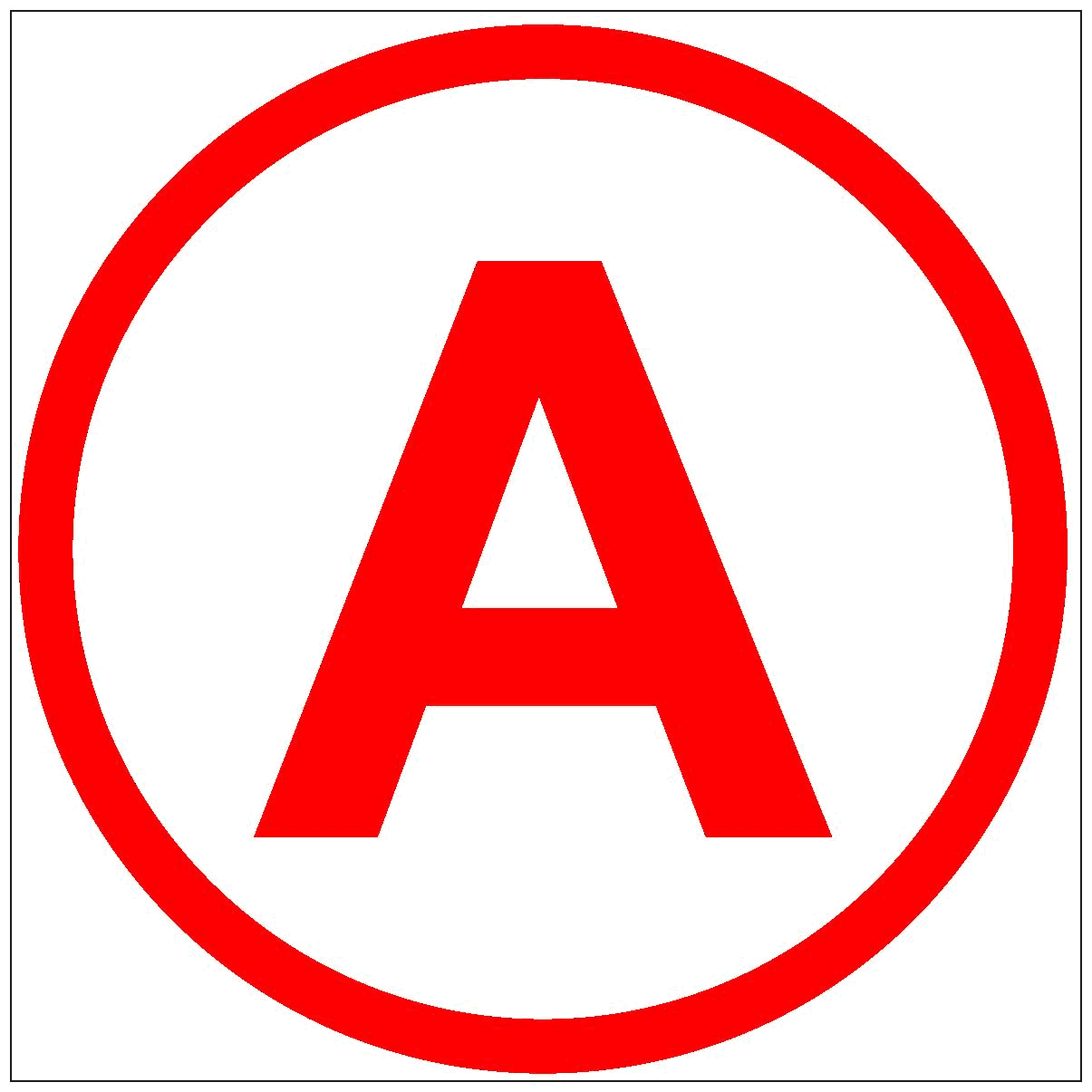 Знак SES 00-2 Пиктограмма «А» на аварийный светильник