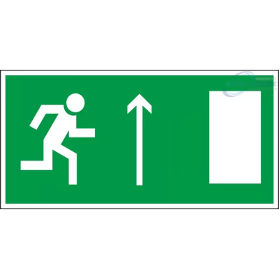Знак направление к эвакуационному выходу прямо правосторонний
