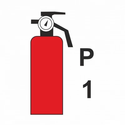 Знак "Переносной порошковый огнетушитель (1 кг)"