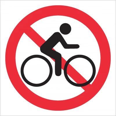 Знак Вход с велосипедами (самокатами) запрещен