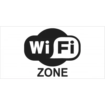 Знак Wi-Fi zone (черный цвет)