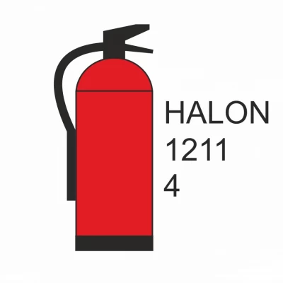 Знак "Переносной огнетушитель с галоном 1211 (4 кг)"
