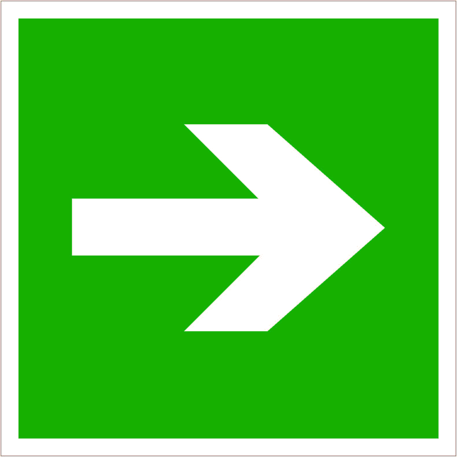 Знак направляющая стрелка (зеленый)